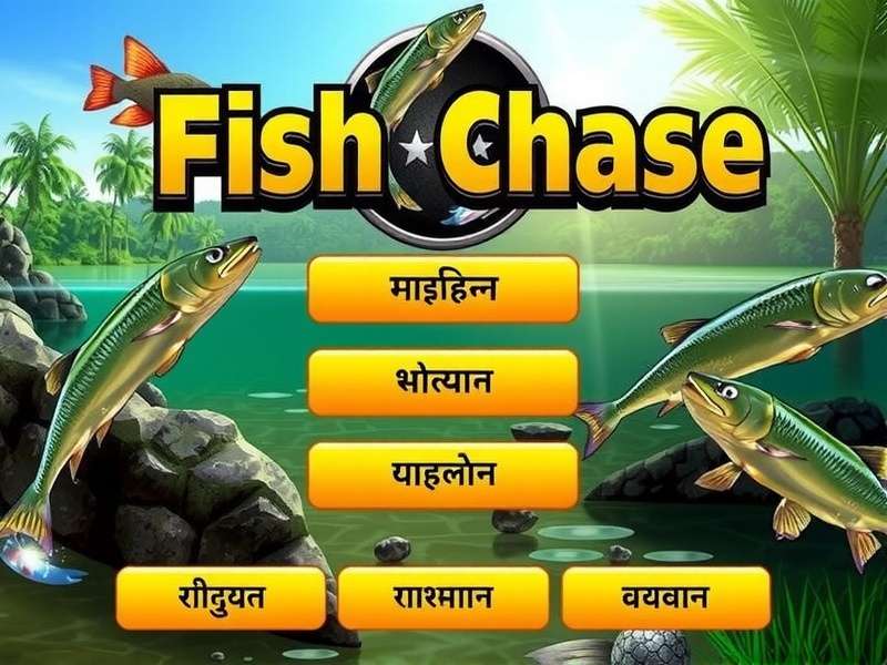 Regional Language Options in Indian Version Godavari River Fish Chase showing regional language options